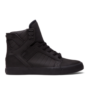 Mens Supra High Top Shoes SKYTOP Black/Black | AU-10600